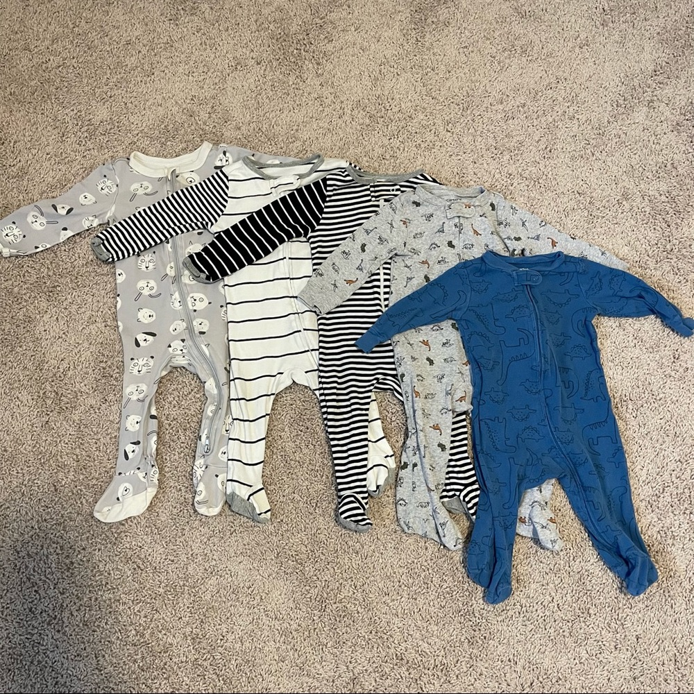 6-9 Month Zipper Footed Sleepers